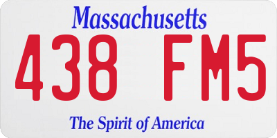 MA license plate 438FM5