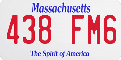 MA license plate 438FM6
