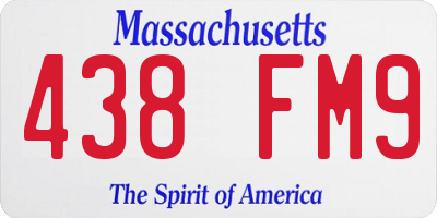 MA license plate 438FM9