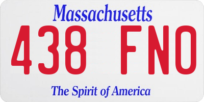 MA license plate 438FN0