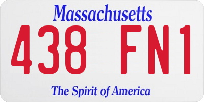 MA license plate 438FN1