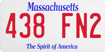 MA license plate 438FN2