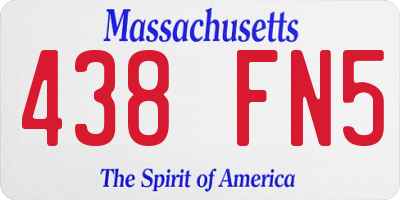 MA license plate 438FN5