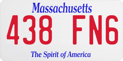 MA license plate 438FN6