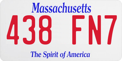 MA license plate 438FN7