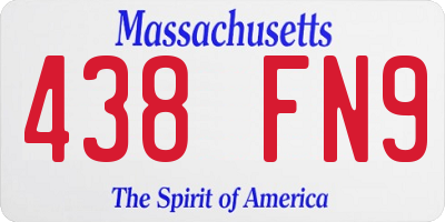 MA license plate 438FN9
