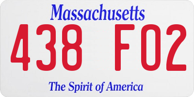 MA license plate 438FO2