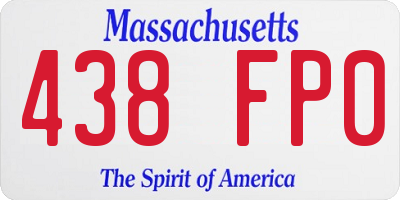 MA license plate 438FP0