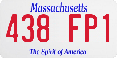 MA license plate 438FP1