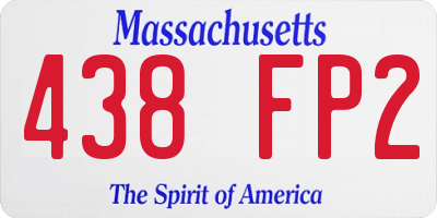 MA license plate 438FP2