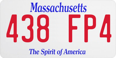 MA license plate 438FP4