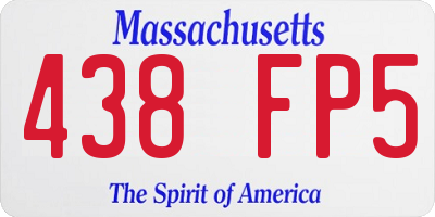 MA license plate 438FP5