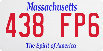 MA license plate 438FP6