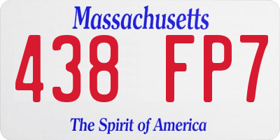 MA license plate 438FP7