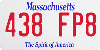 MA license plate 438FP8