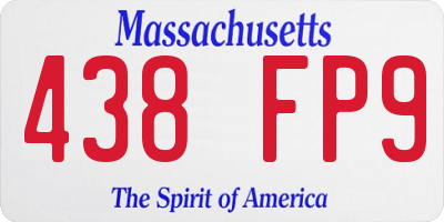 MA license plate 438FP9