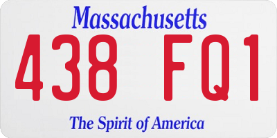 MA license plate 438FQ1