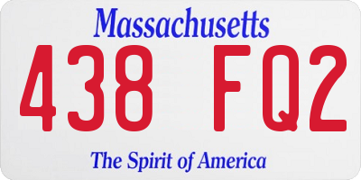 MA license plate 438FQ2