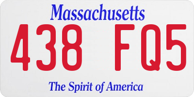 MA license plate 438FQ5