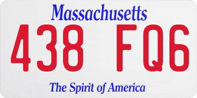 MA license plate 438FQ6