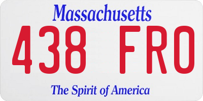 MA license plate 438FR0