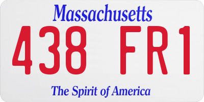MA license plate 438FR1