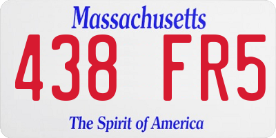MA license plate 438FR5