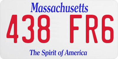 MA license plate 438FR6