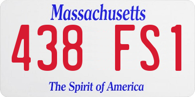 MA license plate 438FS1
