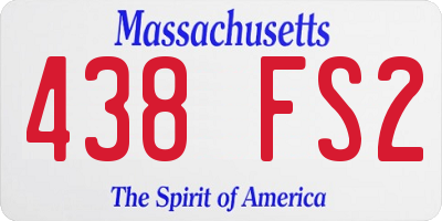 MA license plate 438FS2