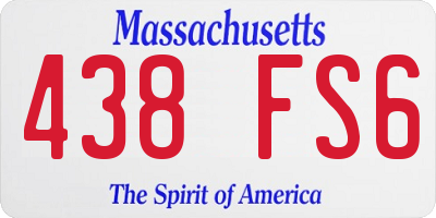 MA license plate 438FS6