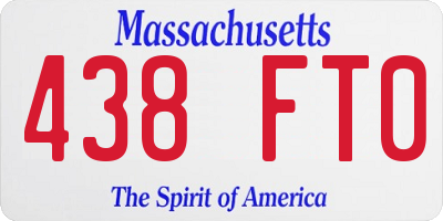 MA license plate 438FT0