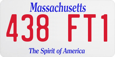 MA license plate 438FT1