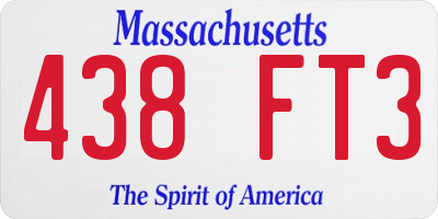 MA license plate 438FT3