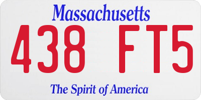 MA license plate 438FT5