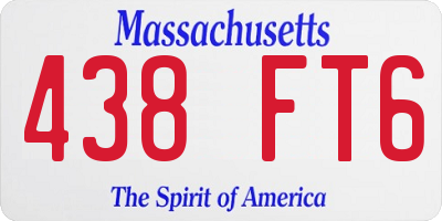 MA license plate 438FT6