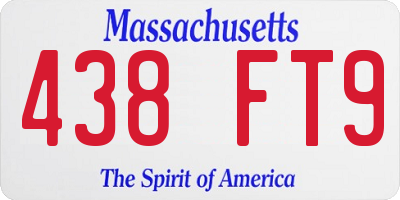 MA license plate 438FT9