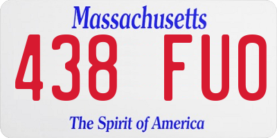 MA license plate 438FU0