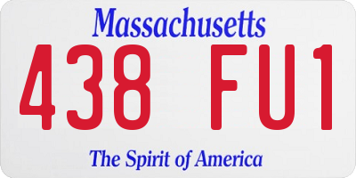 MA license plate 438FU1
