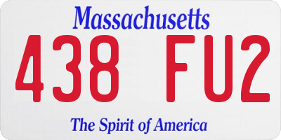 MA license plate 438FU2