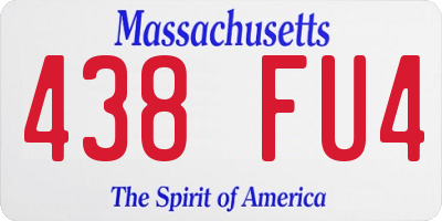 MA license plate 438FU4