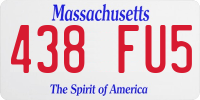 MA license plate 438FU5