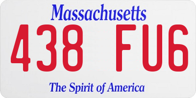 MA license plate 438FU6