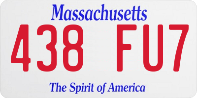 MA license plate 438FU7
