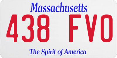 MA license plate 438FV0
