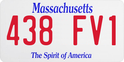 MA license plate 438FV1