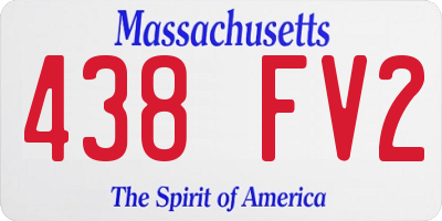 MA license plate 438FV2