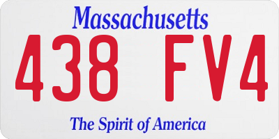 MA license plate 438FV4