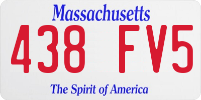 MA license plate 438FV5