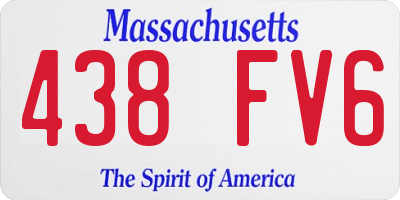 MA license plate 438FV6